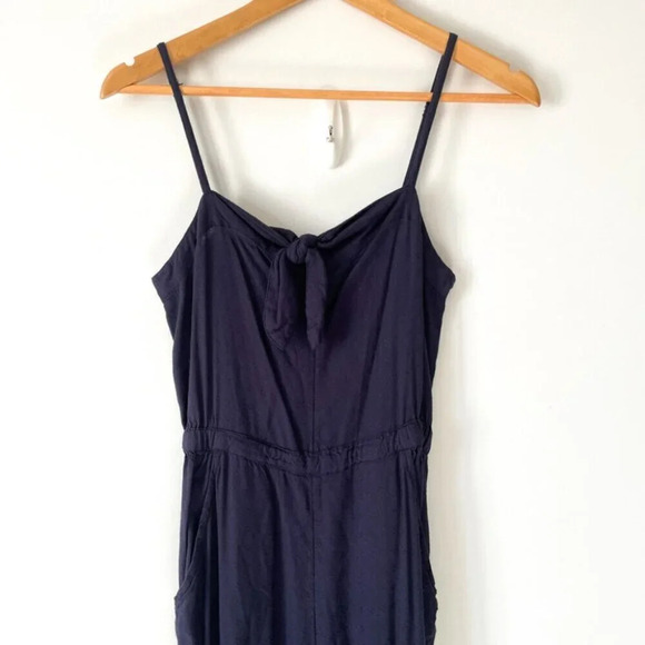 Roxy Feel The Retro Spirit Strappy Jumpsuit Navy Blue Size Small - Picture 6 of 8